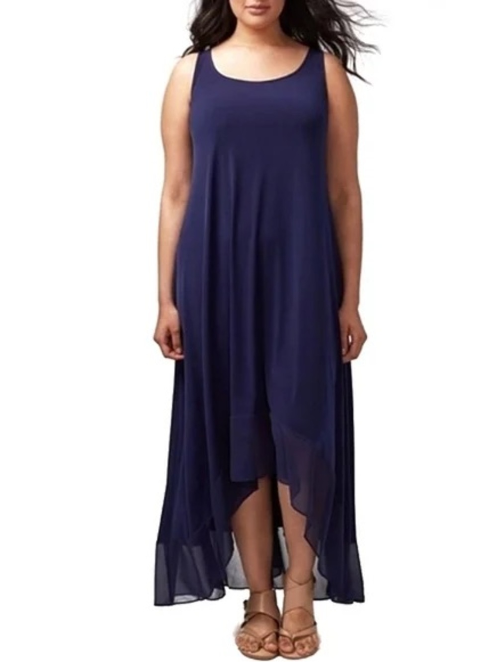 Lane Bryant Royal Blue High-Low Maxi Dress